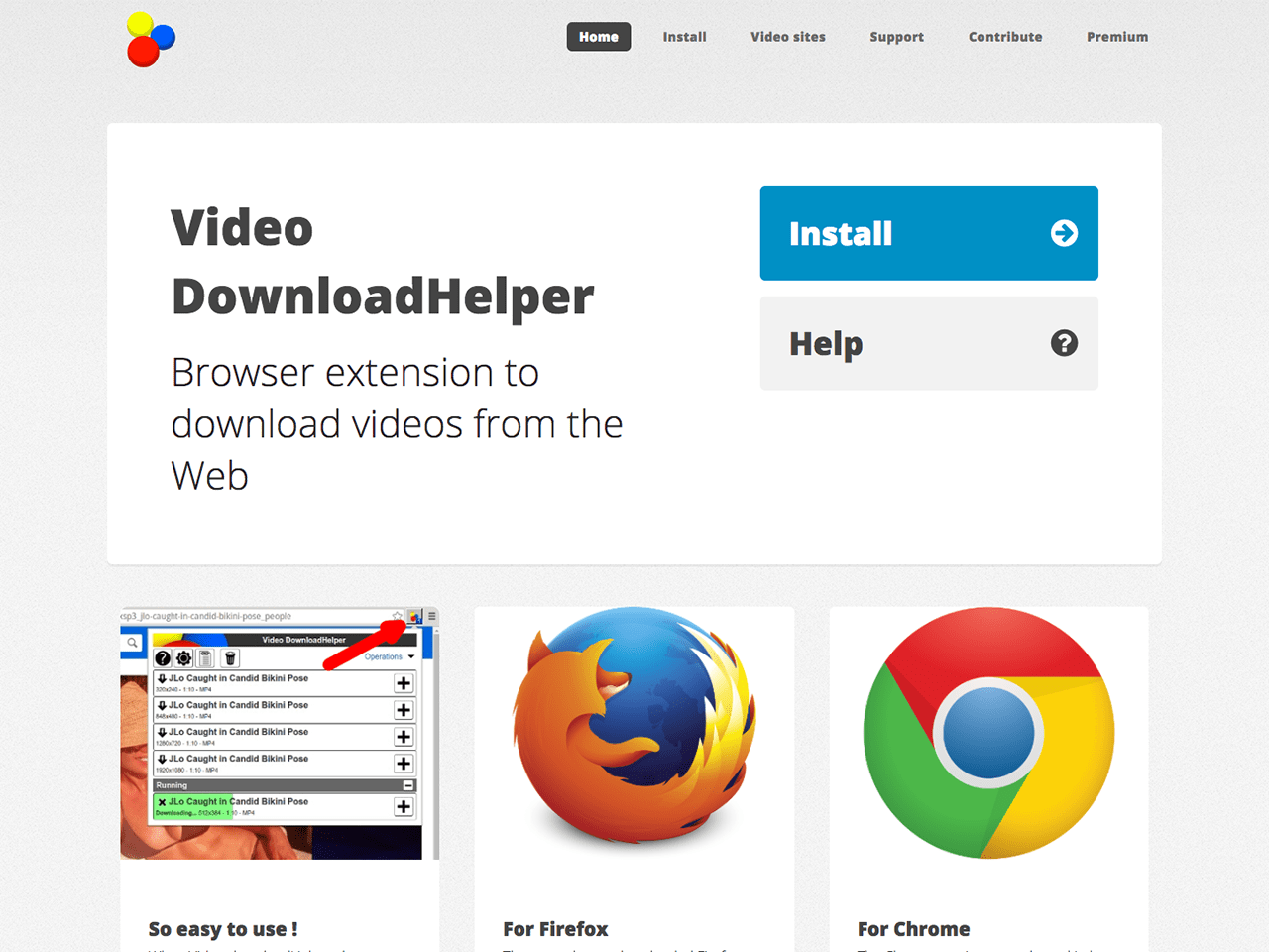 how to use video downloadhelper